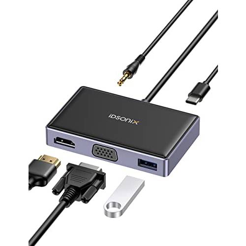USB-C 허브 어댑터 맥북 프로/ 에어 M1, iDsonix 5-in-1 USB C 충전 허브 4K HDMI, 100W 충전, 2 USB 포트, 1Gbps 랜포트 맥북 프로/ 에어, XPS, Type-C 디바이스