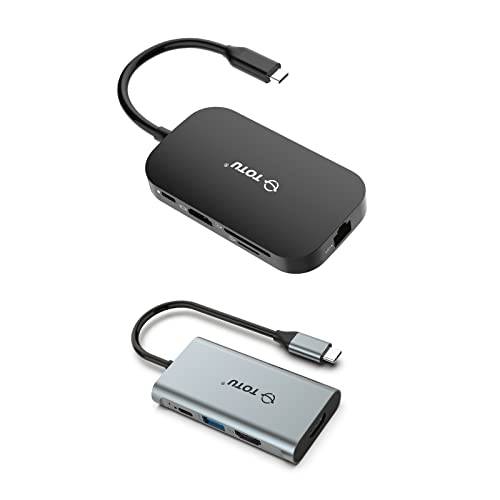 TOTU 9 in 1 USB C 허브 4K HDMI, 1000Mbps 이더넷& TOTU 4 in 1 듀얼 4K HDMI USB C 허브 100W PD