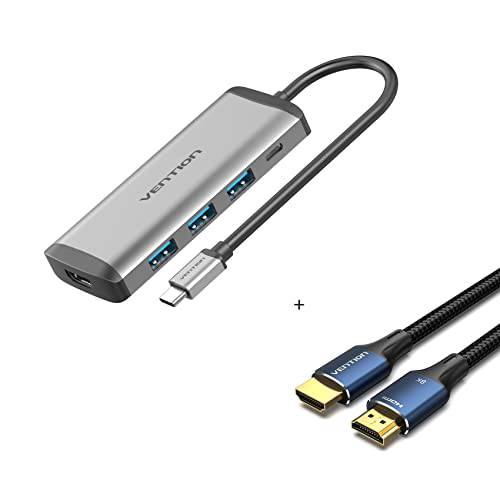 VENTION 5 in 1 USB C 허브 and 8K HDMI 케이블 Braided