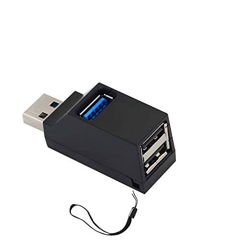 SHANFEILU USB 허브 90 도 분배기 3 포트 USB 3.0 어댑터 휴대용 전원 데이터 USB 허브 고속 전송 PC 노트북 USB 플래시 드라이브 블랙