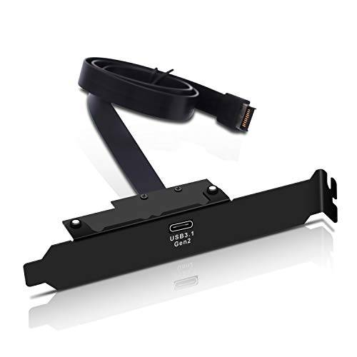EZDIY-FAB USB 3.1 전면 패널 헤더 to USB-C Type-C Female 연장 Cable-15inch -45cm (스피드 up to 10 Gbps)