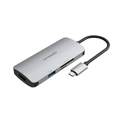 HOTFUN USB C 허브 7in1 UPGROW 맥북 HOTFUN×UPGROW 프로 어댑터 USB C 동글, 4K HDMI USB3.0 SD/ TF 카드 리더, 리더기 100W PD (최신 버전), 블랙
