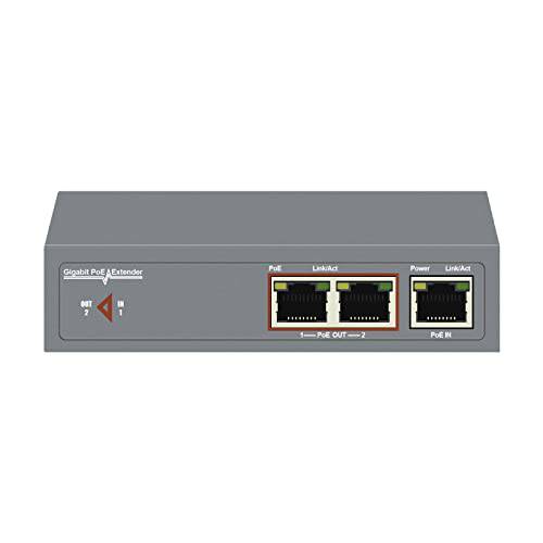 UltraPoE 3 포트 기가비트 PoE 스위치 확장기, 10/ 100/ 1000Mbps 이더넷 Cat5e/ 6 30W，Compliant IEEE 802.3at/ AF, PoE+ 확장기 네트워크 Repeater，PoE 인젝터