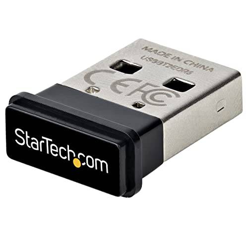StarTech.com USB 블루투스 5.0 어댑터, USB 블루투스 동글 PC/ 컴퓨터, 블루투스 5.0 어댑터 헤드셋, 미니 USB 블루투스 리시버, 윈도우/ 리눅스 (USBA-BLUETOOTH-V5-C2), 블랙