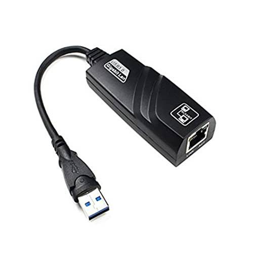 LJCELL USB to 랜포트, USB 3.0 to 10/ 100/ 1000 기가비트 유선 랜 네트워크 어댑터 호환가능한 윈도우, 맥북, 맥OS, Mac 프로 미니, 노트북, PC, etc