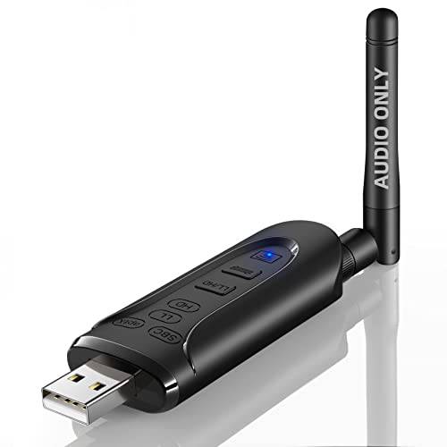 USB 블루투스 어댑터, ZEXMTE 블루투스 5.2 오디오 어댑터 블루투스 헤드폰,헤드셋/ 스피커, USB 오디오 동글 호환가능한 윈도우/ Mac/ TV/ PS4/ PS5 스위치, 플러그 and 플레이, aptX 로우 레이턴시