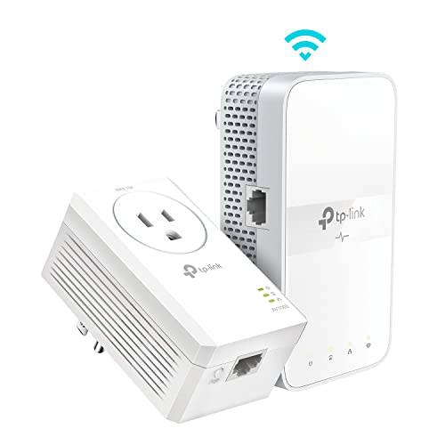 TP-Link Powerline Wi-Fi 확장기 (TL-WPA7617KIT) - AV1000 Powerline 랜포트 AC1200 듀얼밴드 Wi-Fi, 기가비트 포트, Passthrough, OneMesh, 이더넷 Over 파워,  플러그&  플레이