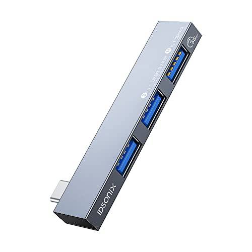 USB 허브, iDsonix 3 포트 USB 3.0 허브, Ultra-Slim 휴대용 데이터 허브 호환가능한 맥북, 노트북, 서피스 프로, PS4, PC,  플래시드라이브, 휴대용 HDD