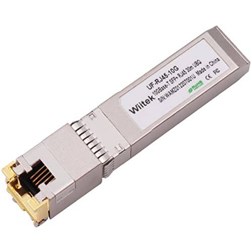 Wiitek SFP+ to RJ45 구리 모듈, 10GBase-T 트랜시버 호환가능한 Ubiquiti UF-RJ45-10G (고양이 6a/ 7 or 보다나은, 30-Meter)