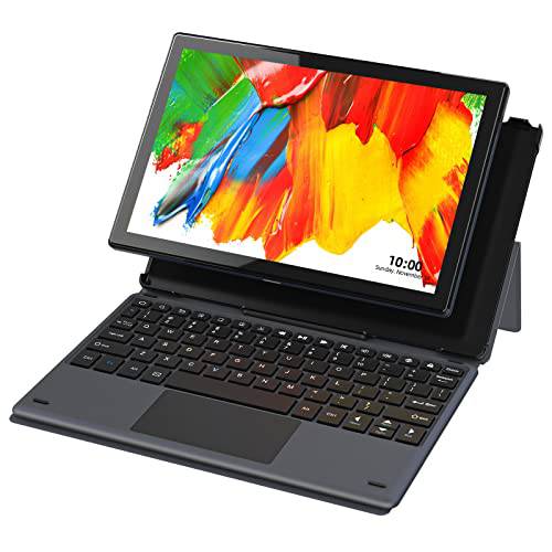 2 in 1 안드로이드 11 태블릿 10.1 인치 태블릿, 태블릿PC PC 키보드 1920 x 1200 IPS 컨버터블 터치스크린 노트북 2.0 GHz Octa-Core 프로세서 4GB 램 128GB ROM 13MP 후방카메라 블루투스 와이파이 5000MAH
