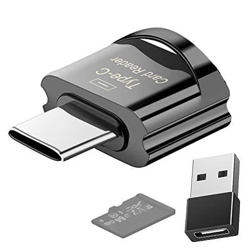 마이크로 SD 카드 리더, 리더기, BorlterClamp USB C TF 카드 리더, 리더기, USB C to 마이크로 SD 메모리 카드 리더, 리더기 USB C to USB 어댑터, 호환가능한 맥북, 노트북, 갤럭시 휴대폰 and More