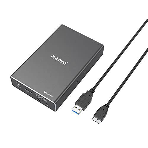 MAIWO 2 베이 2.5 인치 USB 3.0 SATA 하드디스크 HDD SSD Raid 알루미늄 인클로저 지원 RAID 0/ 1 RAID 모드 RAID 스토리지 케이스 Up to 12TB