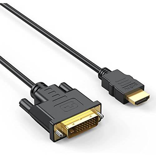 HDMI to DVI 케이블 3 Feet, Male DVI-D (24+ 1) to HDMI Male 어댑터 케이블 1080P 풀 고속 어댑터 케이블 호환가능한 컴퓨터, PC, 라즈베리 파이, Roku, 엑스박스 원, PS4 PS3, 그래픽 카드
