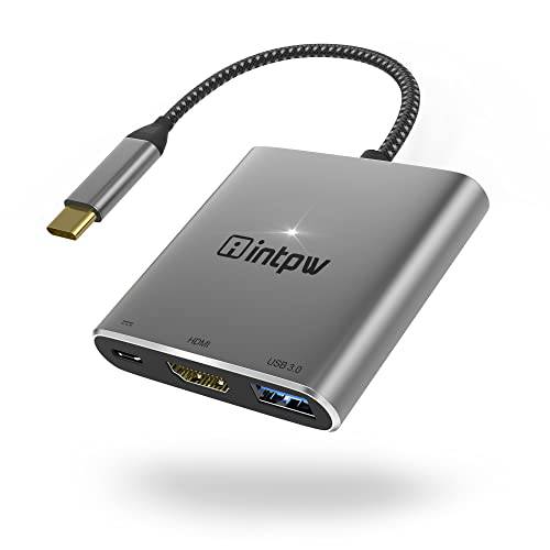 USB C to HDMI 멀티포트 어댑터 4K@60Hz 맥북 프로, 타입 C HDMI 어댑터 썬더볼트 3 USB 3.0 포트, 60W PD 충전 USB C 디지털 AV 멀티포트 어댑터 호환가능한 for/ 맥북 에어/ 갤럭시 S8/ S9