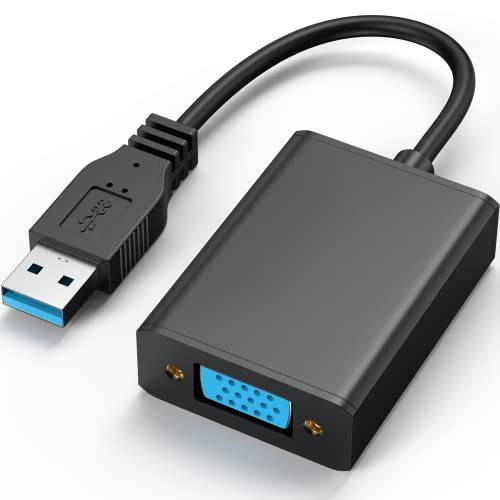 USB to VGA 어댑터, Viagkiki USB 3.0 to VGA Multi-Display 비디오 컨버터, 변환기 1080p, USB to VGA 어댑터 모니터 호환가능한 윈도우 7/ 8/ 8.1/ 10/ 11(Not 지원 Mac/ 크롬북/ 리눅스)
