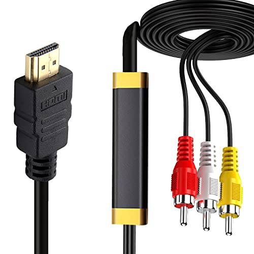 HDMI to RCA 케이블 15FT IC, HDMI Male to 3-RCA AV 케이블 비디오 오디오 컴포넌트 컨버터, 변환기 어댑터 1080P 케이블 TV HDTV DVD