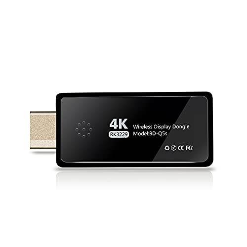 4K/ 1080P 무선 HDMI 디스플레이 동글 어댑터, 2.4G/ 5G 듀얼밴드 어댑터 리시버, 스크린 미러링 Miracast 동글, 호환가능한 안드로이드/ iOS/ 윈도우 to TV 모니터 프로젝터
