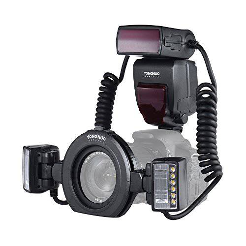 YONGNUO YN24EX E-TTL Macro Flash Speedlite 5600K 2pcs Flash 머리,헤드 4pcs 어댑터 링 캐논 EOS 1Dx 5D3 6D 7D 70D 80D 카메라