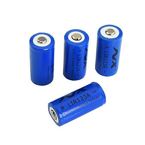 충전식 Batteries LIR123A, NX 3.7V 700mAh LIR123A 보호 충전식 Li-ion Batteries for Arlo 세큐리티 카메라 (VMC3030/ VMK3200/ VMS3330/ 3430/ 3530) 4 Pack