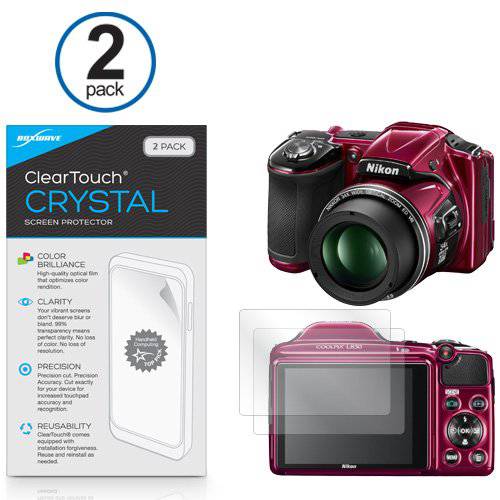 Nikon Coolpix L830 화면보호필름, 액정보호필름, BoxWave [ClearTouch 크리스탈 (2-Pack)] HD 필름 피부 - 보호 from 스크래치 for Nikon Coolpix L830