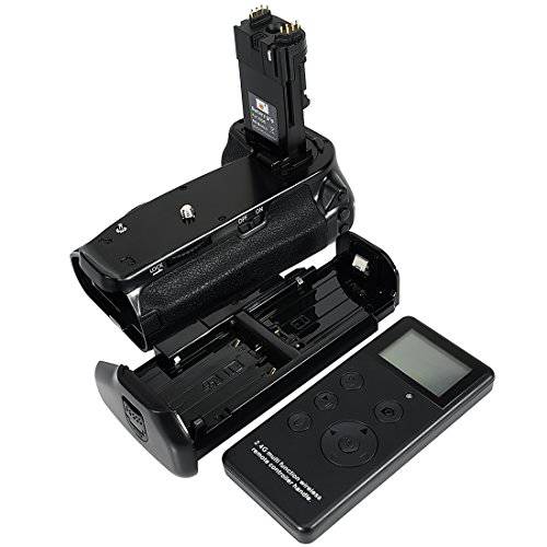 DSTE 교체용 for 프로 2.4GHz 무선 리모컨, 원격 Multi-Function BG-E21 버티컬 배터리 그립 호환가능한 캐논 EOS 6D Mark II 디지털 카메라 as LP-E6