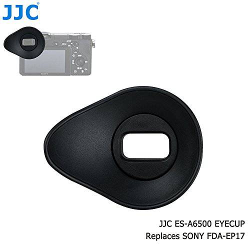 JJC ES-A6500 Oval 쉐입 소프트 실리콘 360º 회전가능 인체공학 카메라 뷰파인더 아이컵 접안렌즈 for 소니 Alpha A6500, replaces 소니 FDA-EP17 아이컵