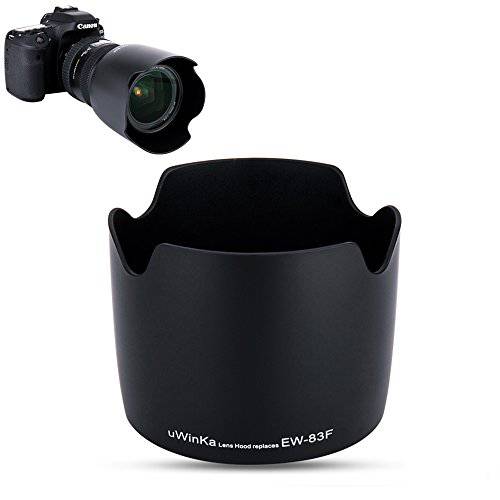 카메라 렌즈 후드 쉐이드 for 캐논 EF 24-70mm f/ 2.8L USM 렌즈 Replaces 캐논 EW-83F 렌즈 후드 노 Vignetting Reverse Attaching -Black