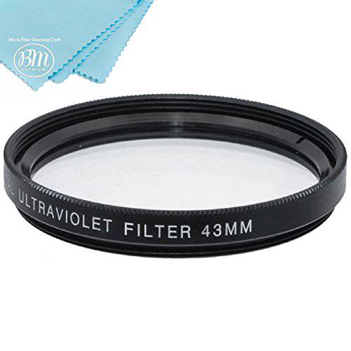43mm Multi-Coated UV Protective 필터 for 캐논 Vixia HF R80, HF R82, HF R800, HF R70, HF R72, HF R700, HF R30, HF R32, HFM40, HFM41, HFM50, HFM52, HFM400, HFM500 캠코더+  청소 Cloth