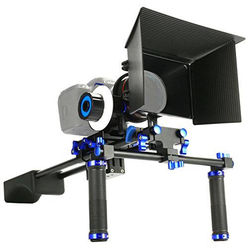 Morros 프로 DSLR Rig 무비 Kit 숄더 마운트 Rig with 팔로우 포커스 and Matte 박스 for 모든 DSLR 카메라 and 영상 카메라코더
