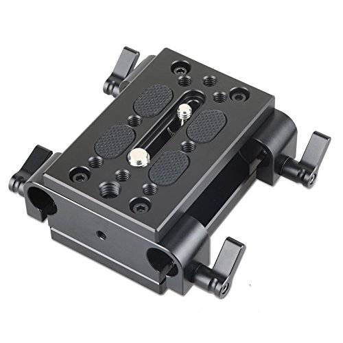 SMALLRIG 카메라 삼각대 마운팅 Baseplate w/ 15mm Rod 클램프 레일 차단 for Tripod/ 숄더 지지,보호 체계 - 1798