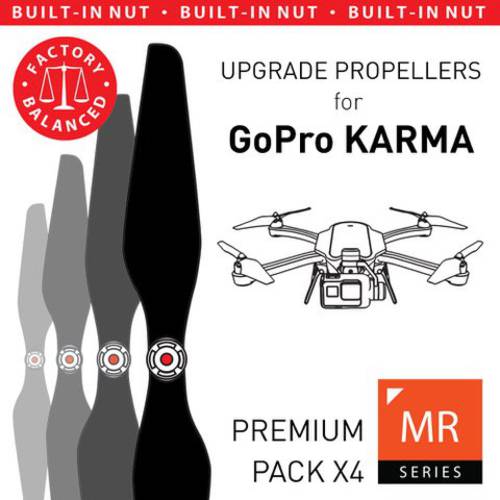 MAS Upgrade Propellers for 고프로 Karma with Built-인 견과, 견과류 인 블랙 - x4 인 세트