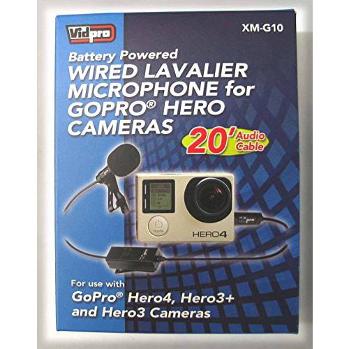 XM-G10 Lavalier 라펠 Clip-on 마이크,마이크로폰 20-Feet 케이블 for 고프로 HERO3/ HERO3+ / HERO4
