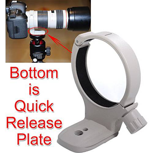 iShoot 메탈 렌즈 지지,보호 Collar 삼각대 마운트 링 for 캐논 EF 70-200mm f/ 4L USM, EF 70-200mm f/ 4L IS USM, EF 400mm f/ 5.6 L USM, EF 80-200mm f/ 2.8L -Bottom is 카메라 퀵 릴리즈 Plate
