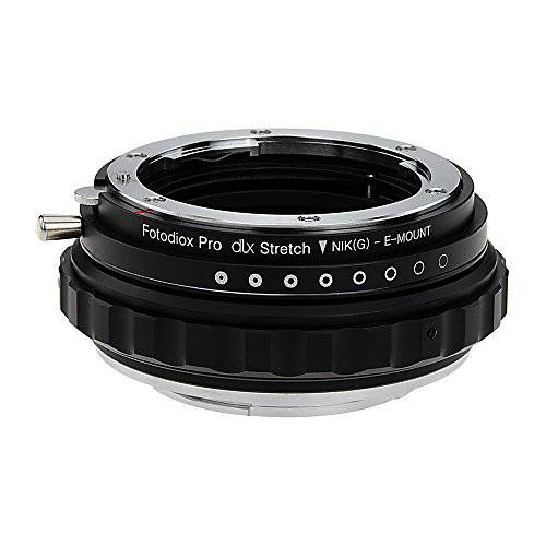 Fotodiox DLX 스트레치 렌즈 마운트 어댑터 - 니콘 Nikkor F 마운트 G-Type D/ SLR 렌즈 to 소니 알파 E-Mount 미러리스 카메라 바디 매크로 Focusing Helicoid and 마그네틱,자석 Drop-in 필터