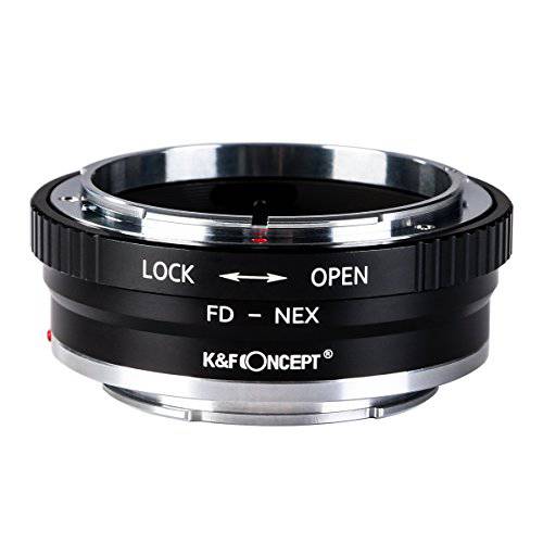 K& F Concept 렌즈 마운트 어댑터 FD to NEX Copper 어댑터 호환가능한 with 캐논 FD FL 렌즈 호환가능한 with 소니 NEX E-Mount 카메라