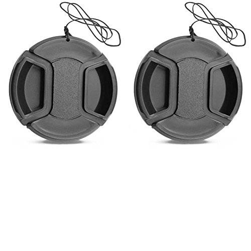 (2 Pack) 37mm 중앙 핀치 Lens캡 for 올림푸스 E-M10 Mark III 펜 E-PL7 kit M.Zuiko 14-42mm, 45mm f/ 1.8, 17mm f/ 2.8 Lens, 파나소닉 루믹스 GX85 루믹스 G 12-32mm 렌즈