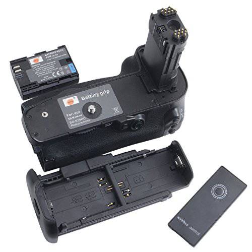 DSTE 교체용 for 프로 무선 리모컨, 원격 BG-E20 BGE20 버티컬 배터리 그립+ LP-E6 LP-E6N 호환가능한 캐논 EOS 5D Mark IV 5D4 SLR 디지털 카메라