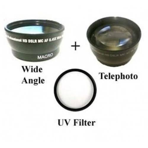 와이드 렌즈+ Tele 렌즈+  UV for 소니 HDR-CX560V, 소니 HDR-CX700, 소니 HDR-PJ260E, 소니 HDR-XR260VE