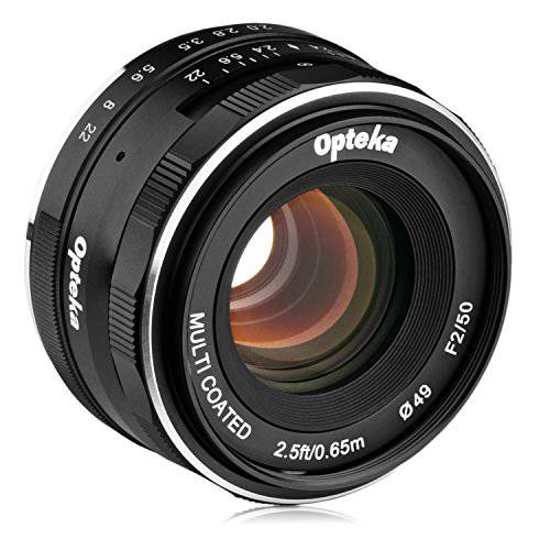 Opteka 50mm f/ 2.0 HD MC 수동 포커스 Prime 렌즈 for 파나소닉 미니 4/ 3 마운트 디지털 카메라