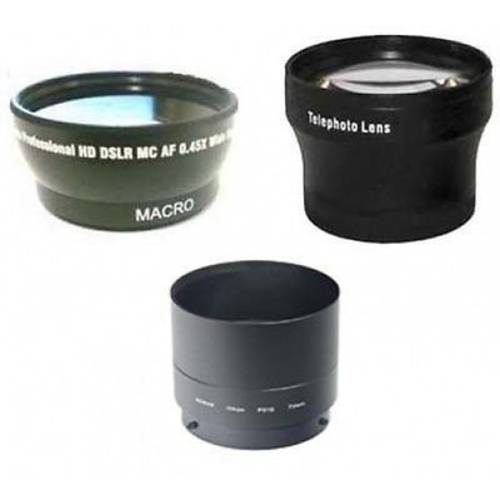와이드 렌즈+ Tele 렌즈+  튜브 어댑터 번들,묶음 for Nikon CoolPix P510 카메라