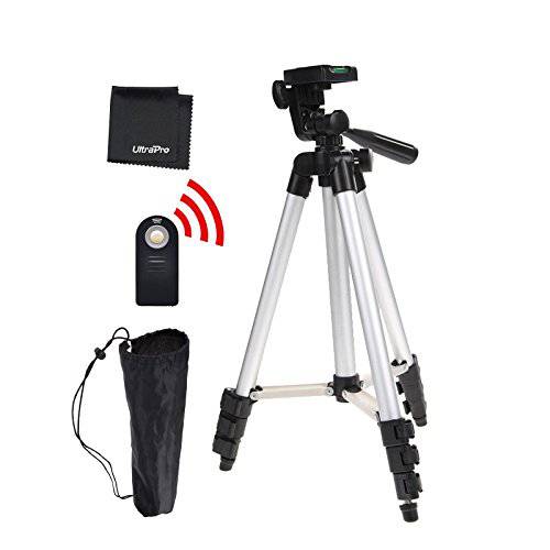 UltraPro 50 Inch 풀 Size 알루미늄 카메라 삼각대+  무선 원격 번들,묶음 for 캐논 디지털 Cameras, Includes UltraPro Bonus 극세사 클리닝 Cloth