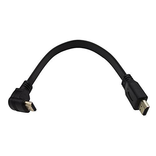 CERRXIAN 270 도 Elbow HDMI 케이블 1FT Flat 슬림 고속 HDMI 연장 케이블 A Male to Up 앵글 A Male 케이블