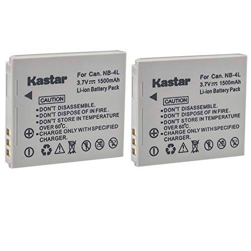 Kastar NB-4L Lithium-Ion 교체용 배터리 (2 Packs) for 캐논 PowerShot SD780 IS SD940 IS SD960 IS SD970 IS SD1000 SD1100 IS SD1400 IS TX1, PowerShot ELPH 100 HS ELPH 300 HS ELPH 310 디지털 카메라