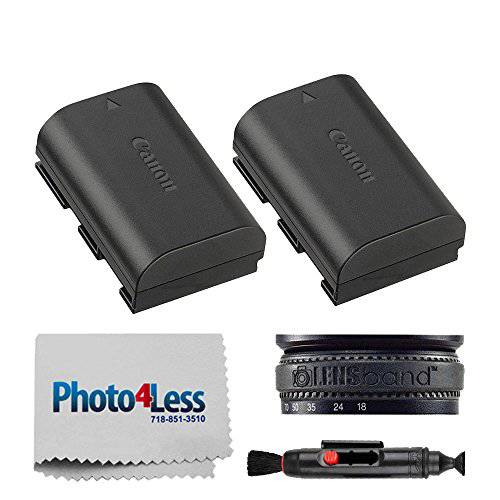 2X 캐논 LP-E6N Lithium-Ion 배터리 Pack (7.2V, 1865mAh) for 캐논 EOS 7D Mark II, 7D, 5D Mark II, III, IV, 5DS, 5DS R, 60D, 60Da, 70D, 80D, 6D, 6D Mark II 카메라+  청소 펜+  렌즈 밴드+  천