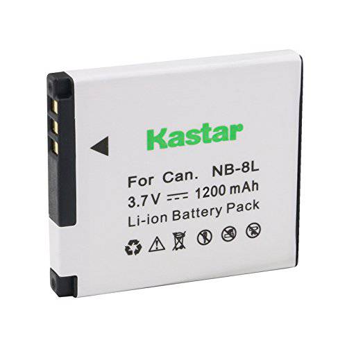 Kastar 배터리 (1-Pack) for 캐논 NB-8L and CB-2LAE work with 캐논 PowerShot A2200, A3000 IS, A3100 IS, A3200 IS, A3300 IS 카메라
