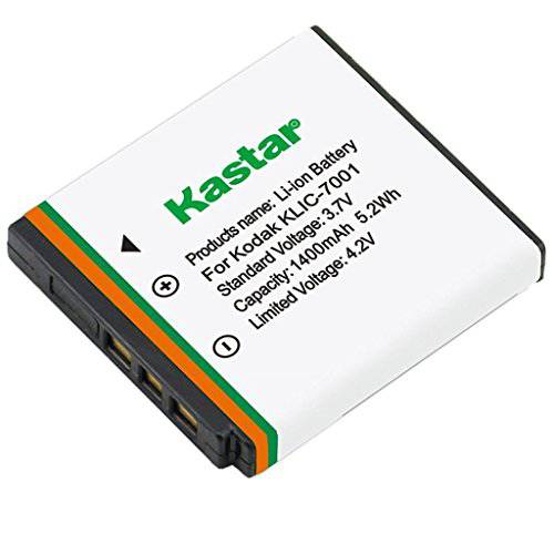 Kastar 배터리 for Kodak KLIC-7001, K7001and Kodak EasyShare M320, M340, M341, M753 Zoom, M763, M853 Zoom, M863, M893 is, M1063, M1073 is, V550, V570, V610, V705, V750