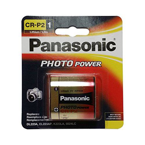 파나소닉 CR-P2PA/ 1B 포토 파워 CR-P2 리튬 Battery, 1 Pack (Gold)