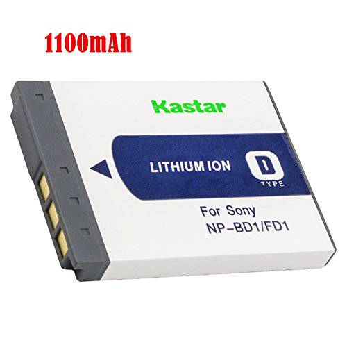 Kastar 배터리 (1-Pack) for 소니 NP-BD1, NP-FD1, BC-CSD and 소니 Cyber-Shot DSC-G3, DSC-T2, DSC-T70, DSC-T75, DSC-T77, DSC-T90, DSC-T200, DSC-T300, DSC-T500, DSC-T700, DSC-T900, DSC-TX1 카메라