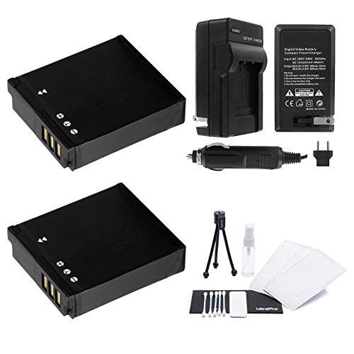 IA-BP125A 배터리 2-Pack 번들,묶음 with 래피드 여행용 충전 and UltraPro 악세사리 Kit for 삼성 카메라 Including HMX-M20, HMX-M20BN, HMX-QF20, and HMX-Q10