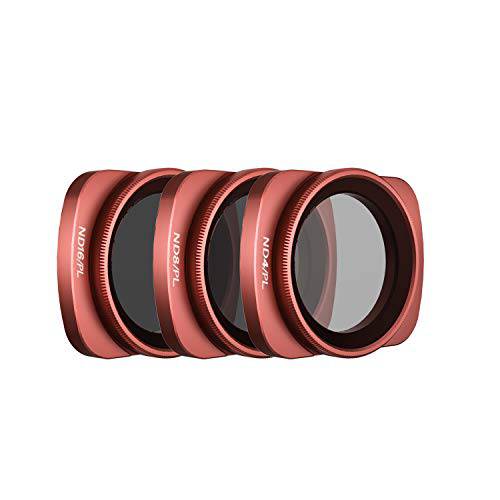 Skyreat 카메라 렌즈 ND 필터 세트 3Pack-(ND4/ PL, ND8/ PL, ND16/ PL) 호환가능한 with DJI 오즈모 포켓,미니,휴대용 짐벌 카메라